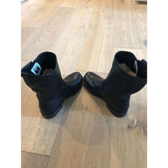 Frye Black Leather Moto Ankle Boots, Women’s 6 - Picture 4 of 7
